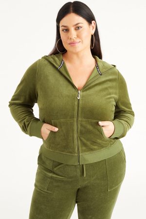 Plus-Size Icons Classic Cotton Velour Hoodie
