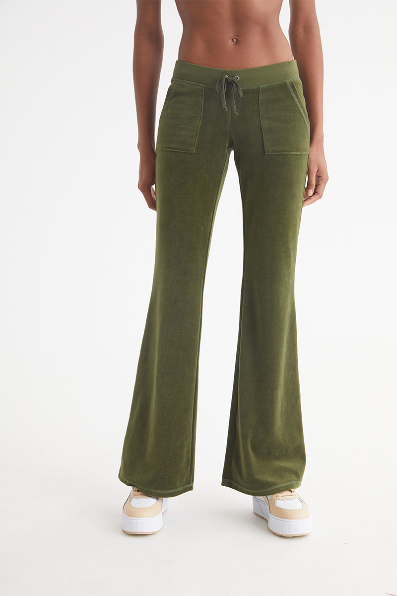 Hollywood Snap Pocket Cotton Velour Track Pants - Image 2