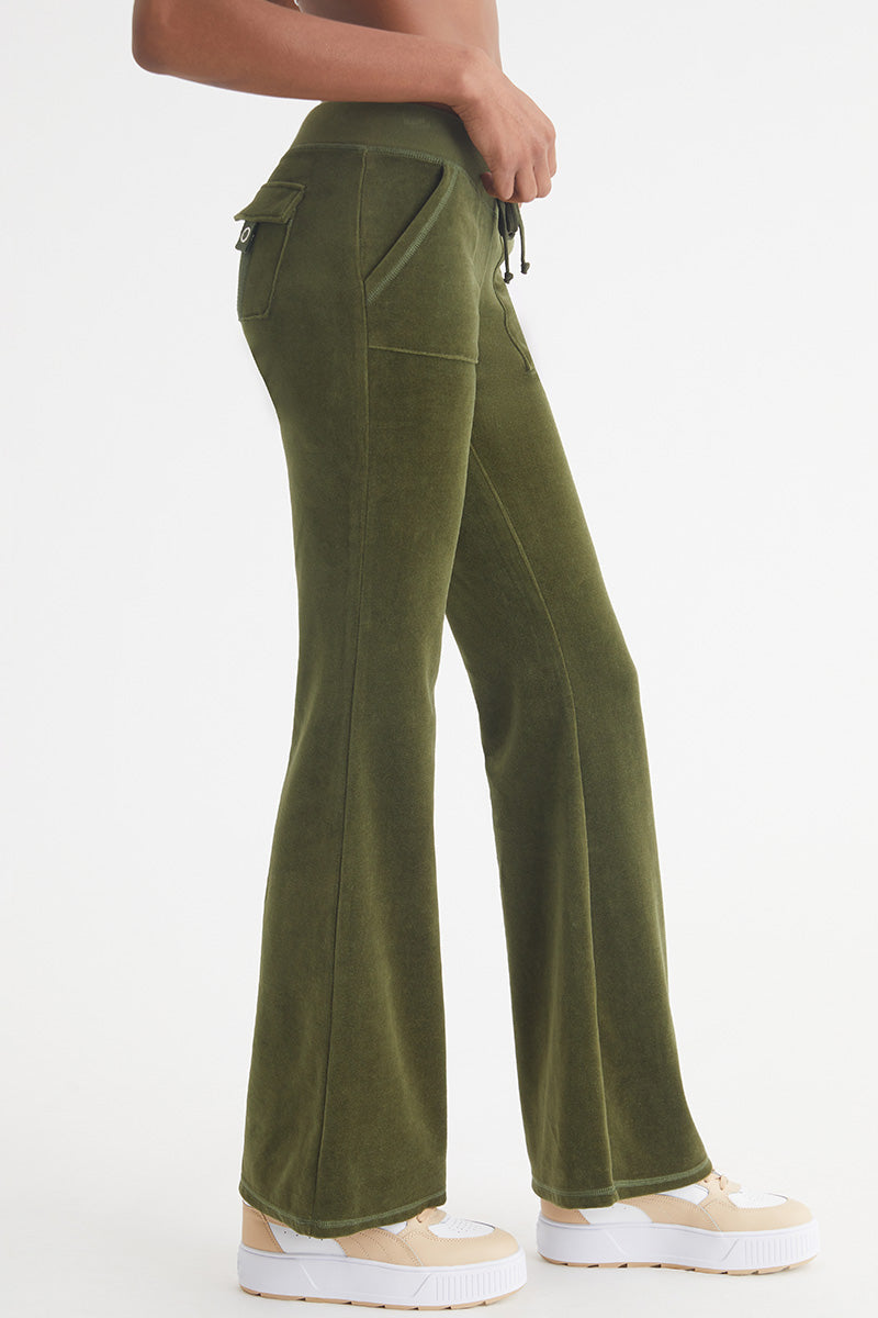 Hollywood Snap Pocket Cotton Velour Track Pants - Image 3