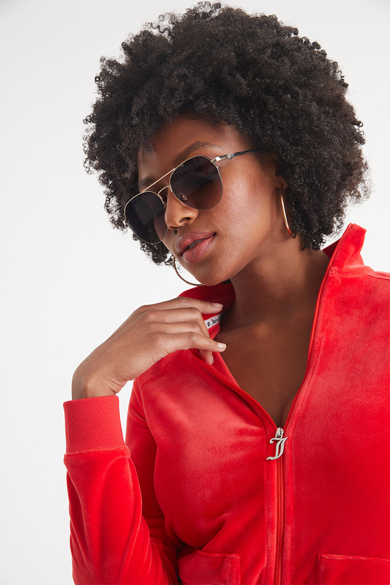 Mockneck Velour Cargo Track Jacket - Image 6