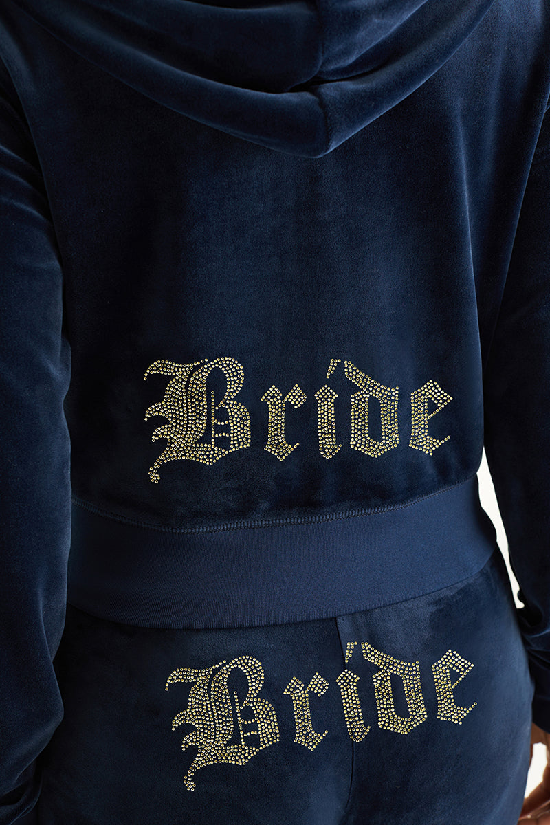 Bride Customizable Big Bling Velour Hoodie - Image 9
