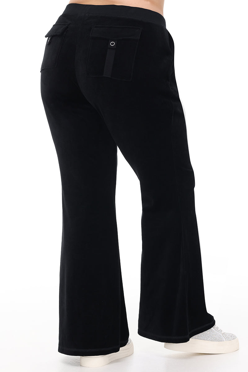 Plus-Size Heritage Cotton Velour Track Pants