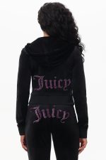 Technicolor Customizable Big Bling Velour Hoodie