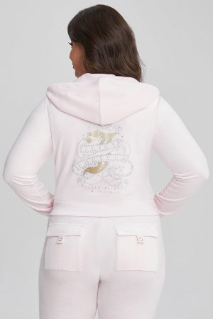 Plus-Size Thirty Flirty and Juicy Velour Hoodie