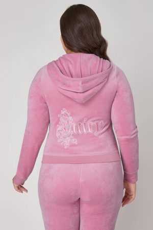 Plus-Size Monogram Heritage Cotton Velour Hoodie