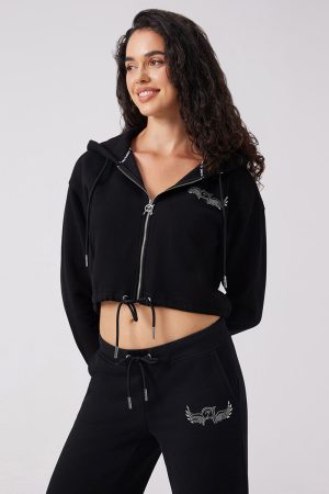Angel Couture Cropped Fleece Hoodie