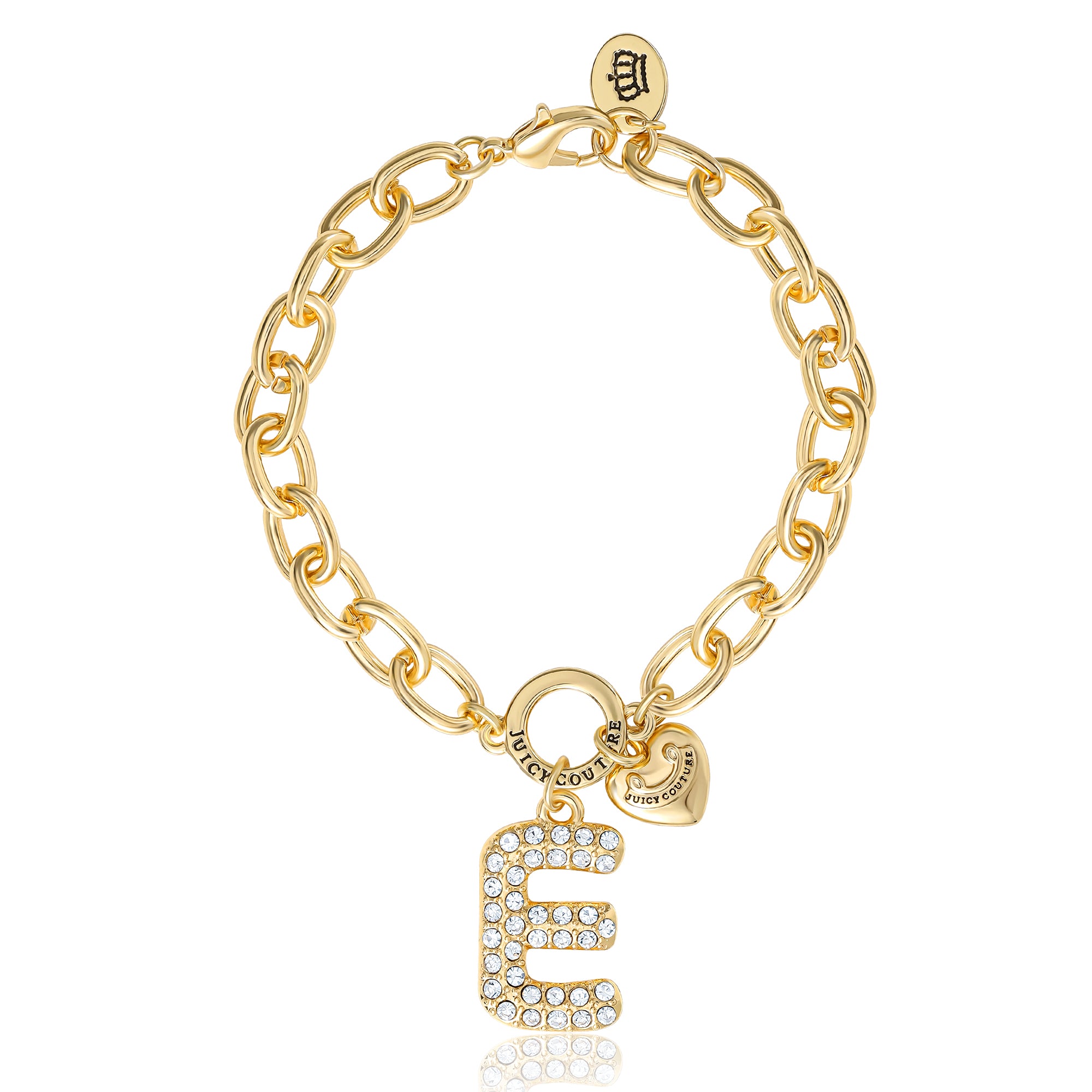 Pavé Initial Charm Bracelet, Letter E