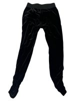 Black Velour Cinched Jogger Pants—REJUICED