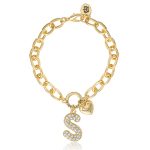 Pavé Initial Charm Bracelet, Letter S