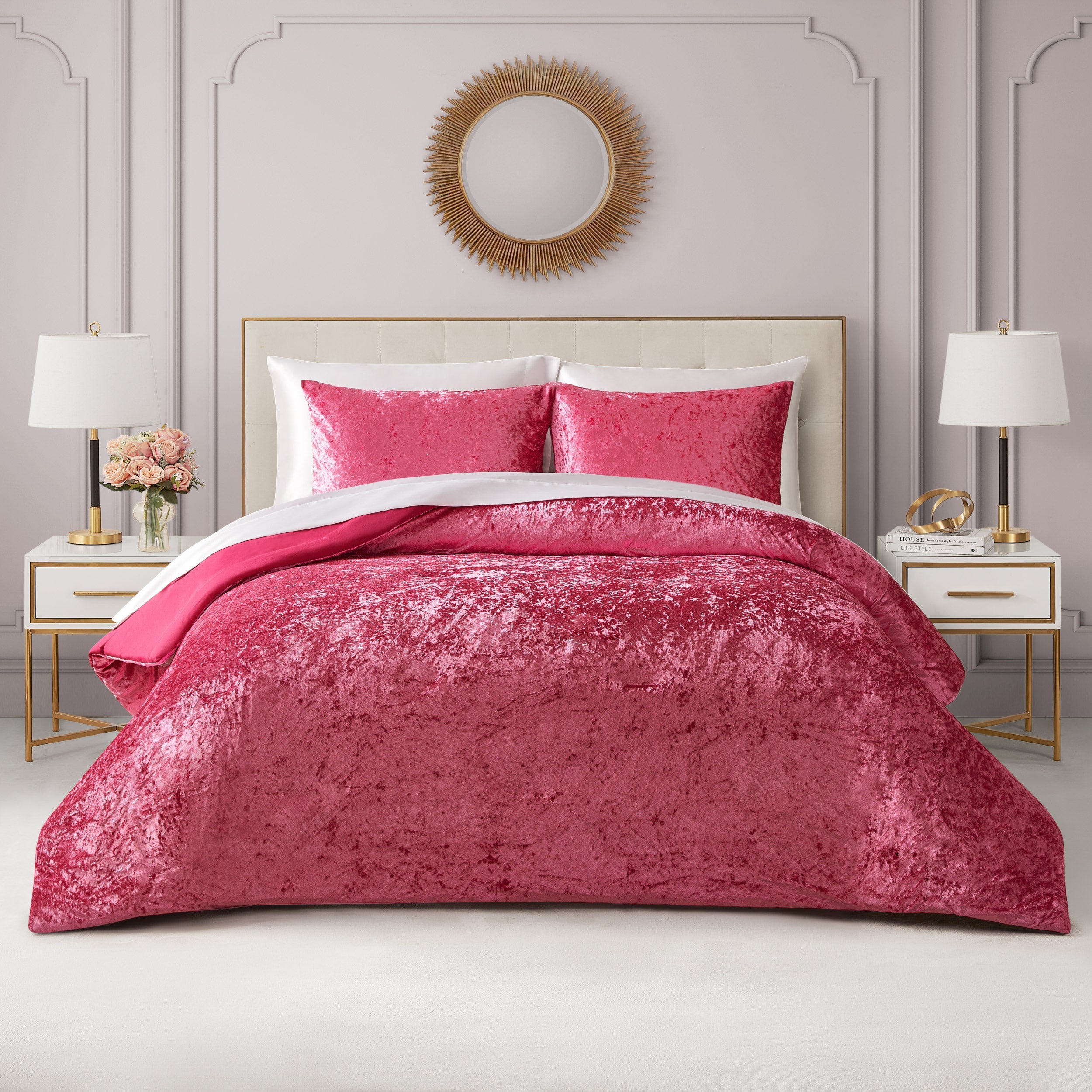 Crushed Velvet Comforter Set