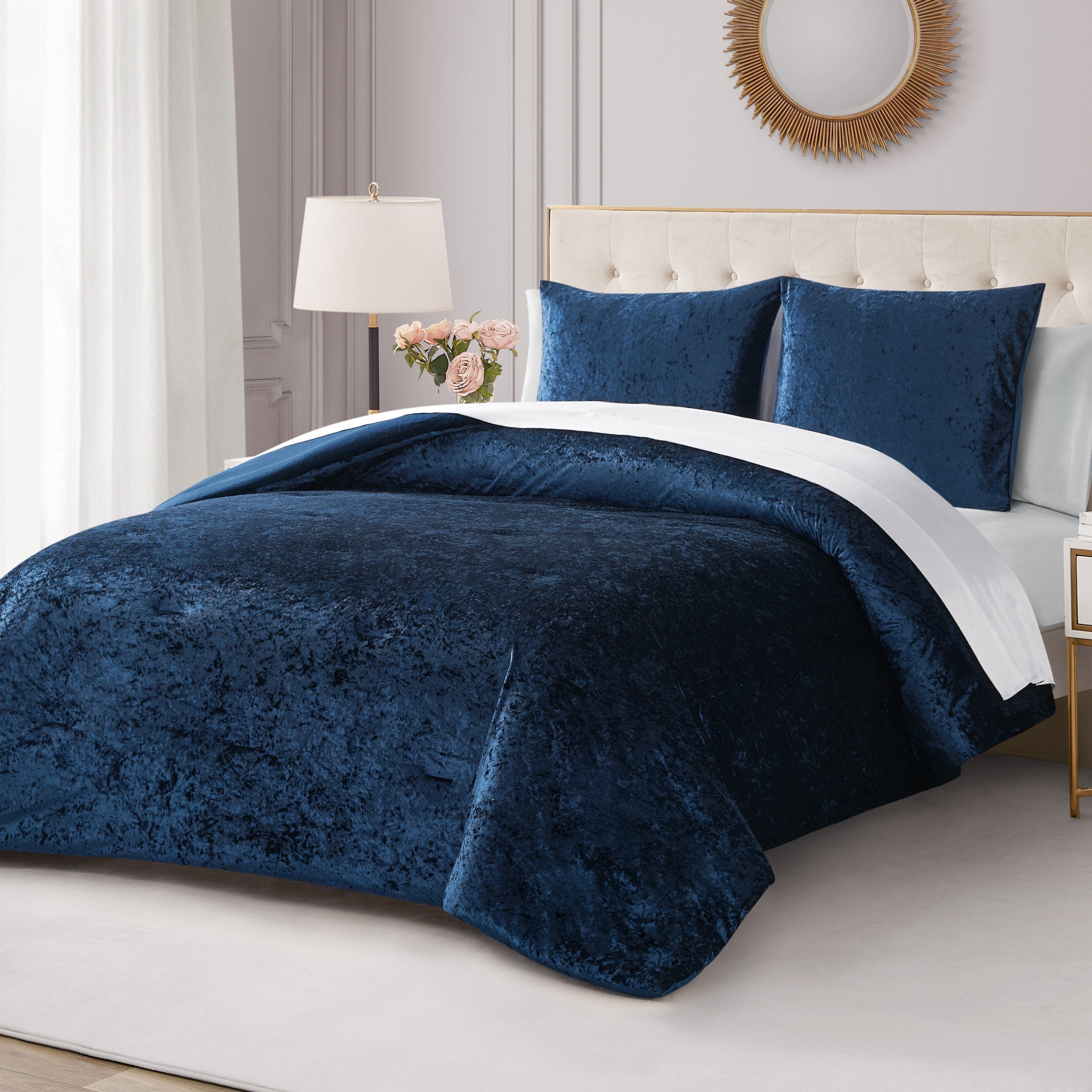 Crushed Velvet Comforter Set - Image 4