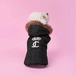 Pet Faux Fur Hooded Jacket