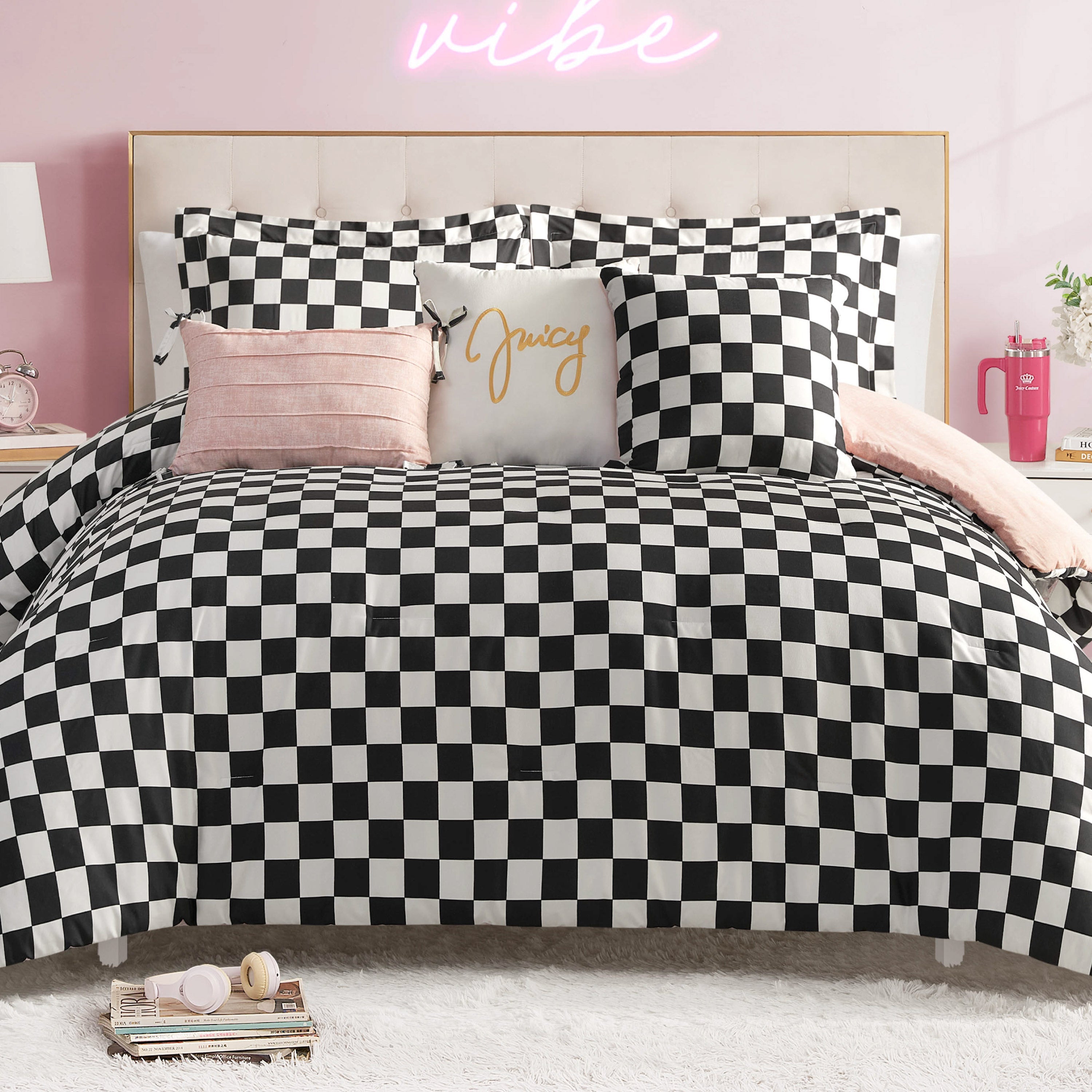 Checkerboard Reversible Comforter Set