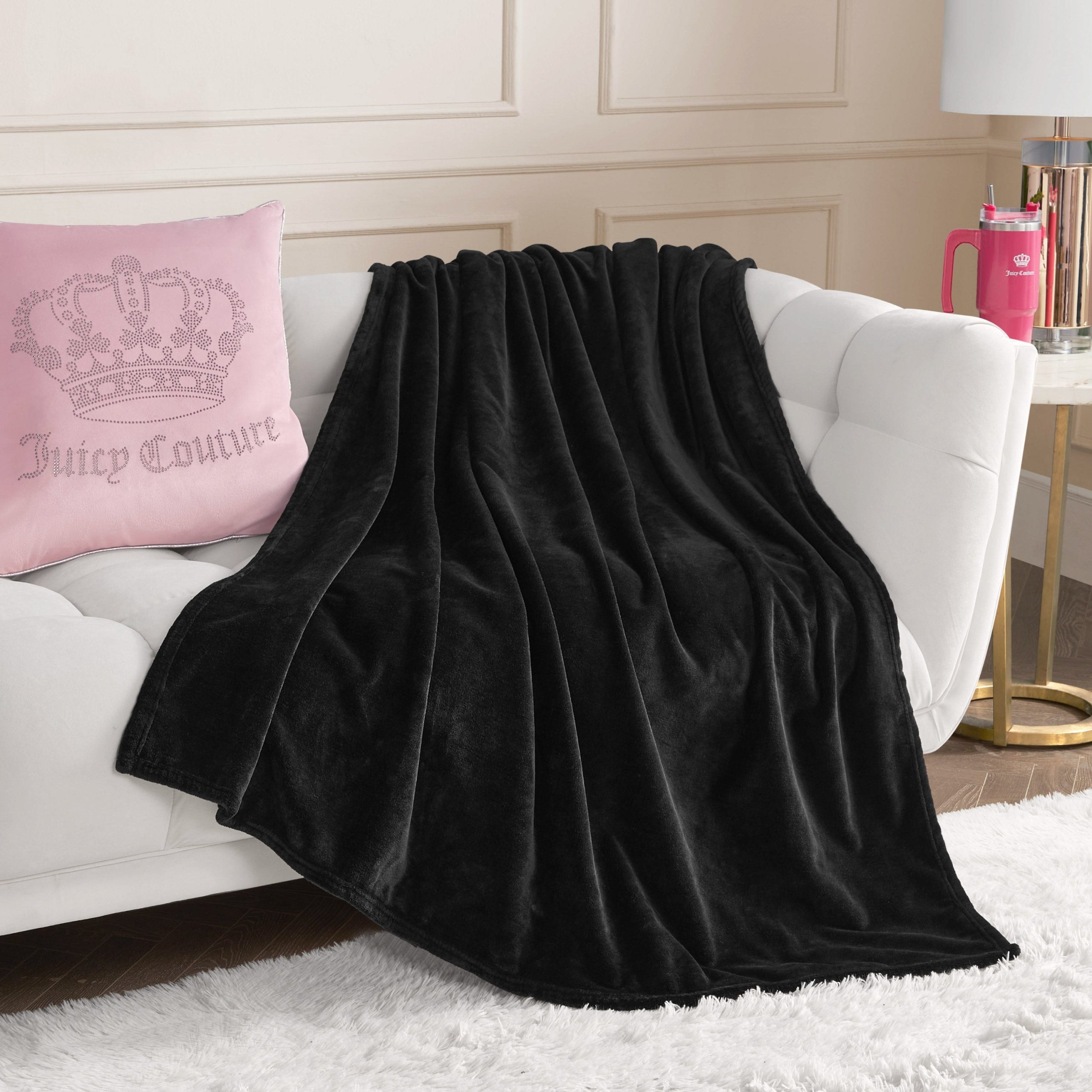 Solid Plush Throw Blanket - Image 3
