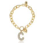 Pavé Initial Charm Bracelet, Letter C