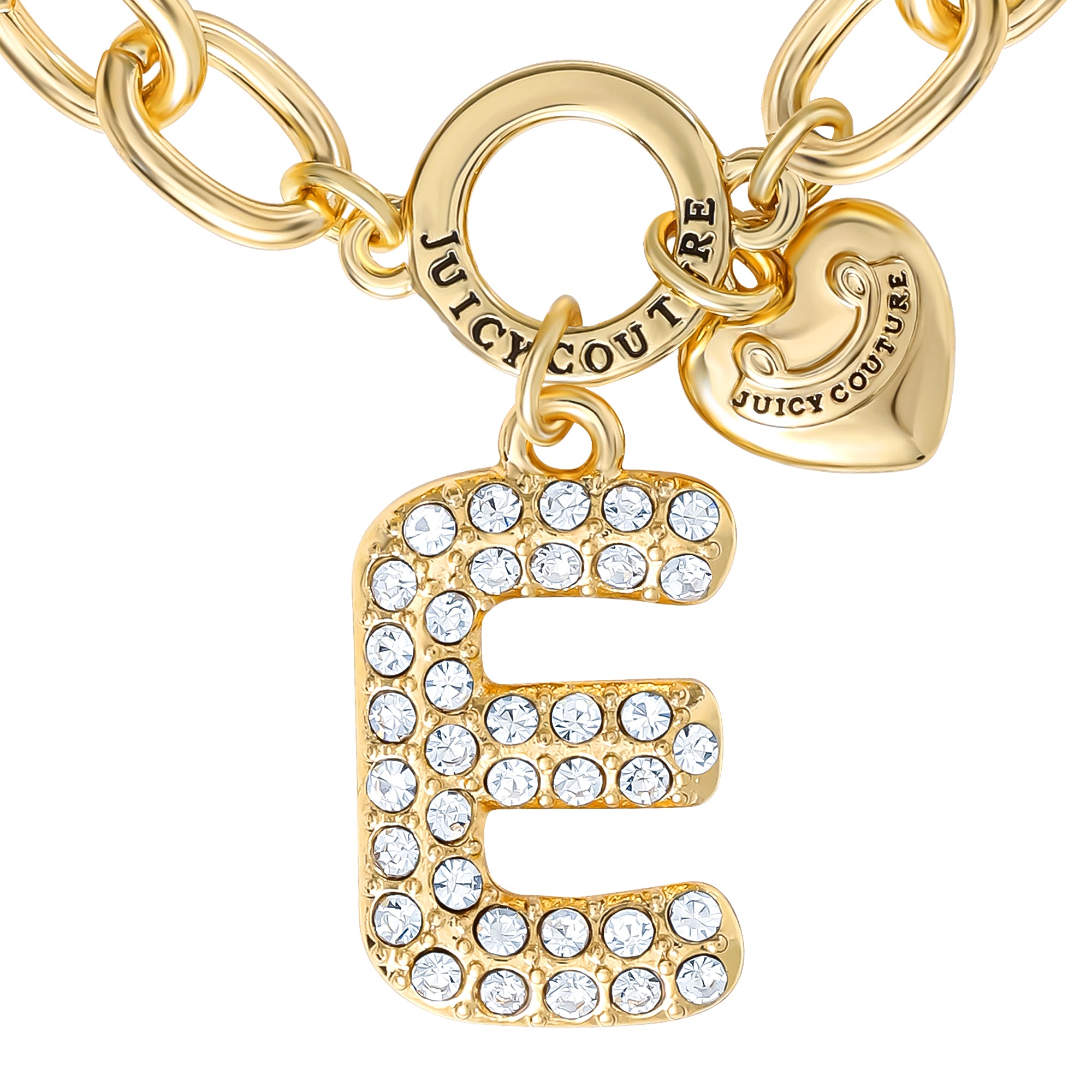 Pavé Initial Charm Bracelet, Letter E - Image 3