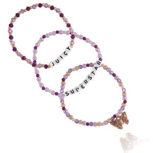 Kids Choose Juicy Superstar 3 Piece Stretch Beaded Bracelet Set