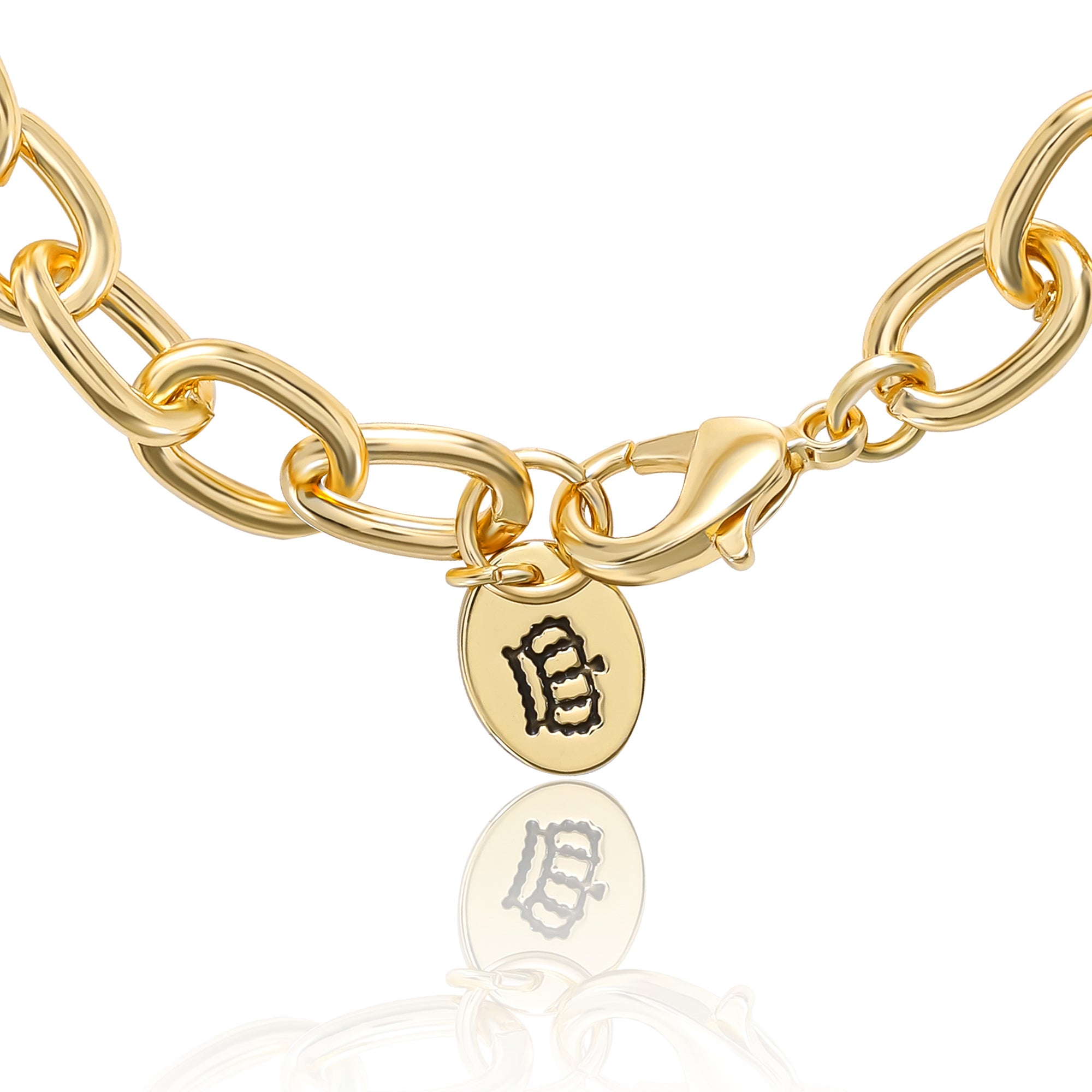 Pavé Initial Charm Bracelet, Letter E - Image 4