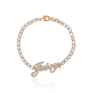 Juicy Script Crystal Tennis Bracelet