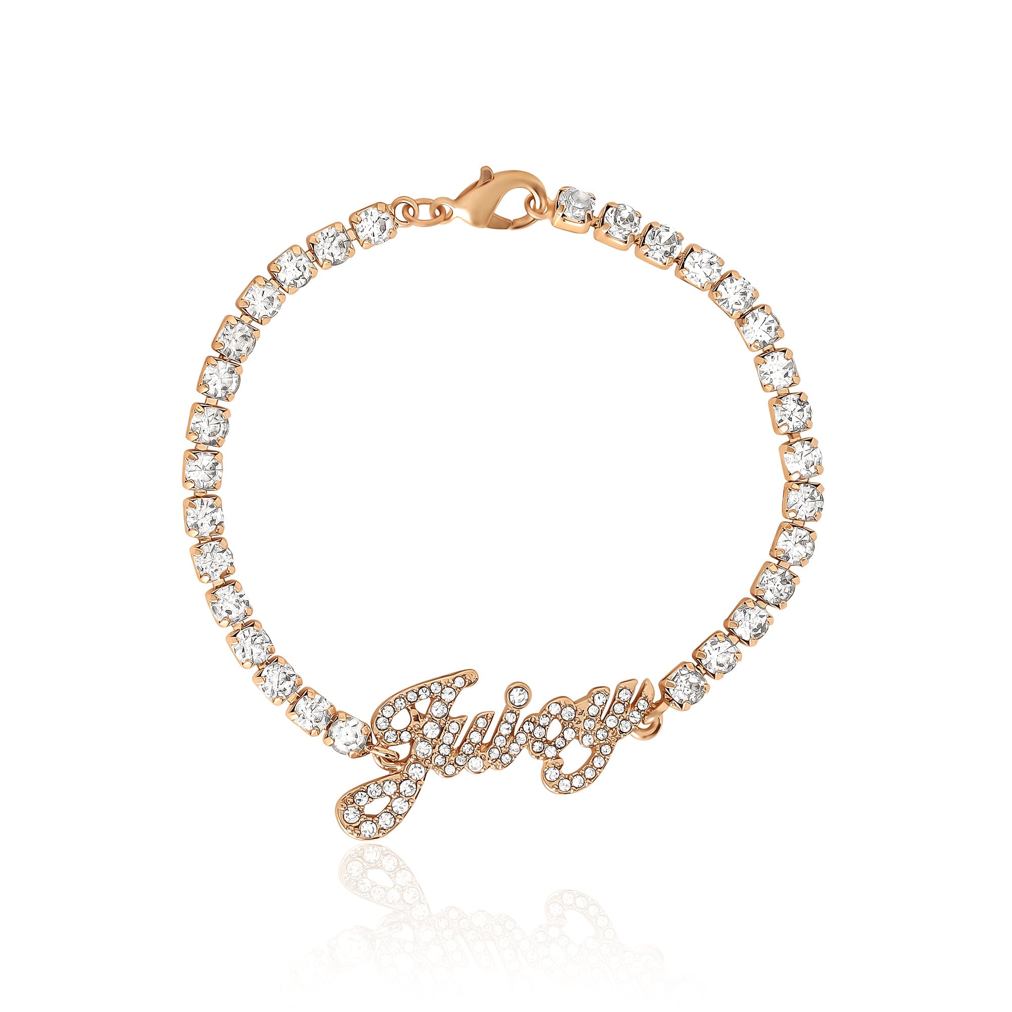 Juicy Script Crystal Tennis Bracelet