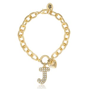 Pavé Initial Charm Bracelet, Letter J