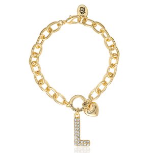 Pavé Initial Charm Bracelet, Letter L