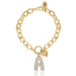 Pavé Initial Charm Bracelet, Letter A
